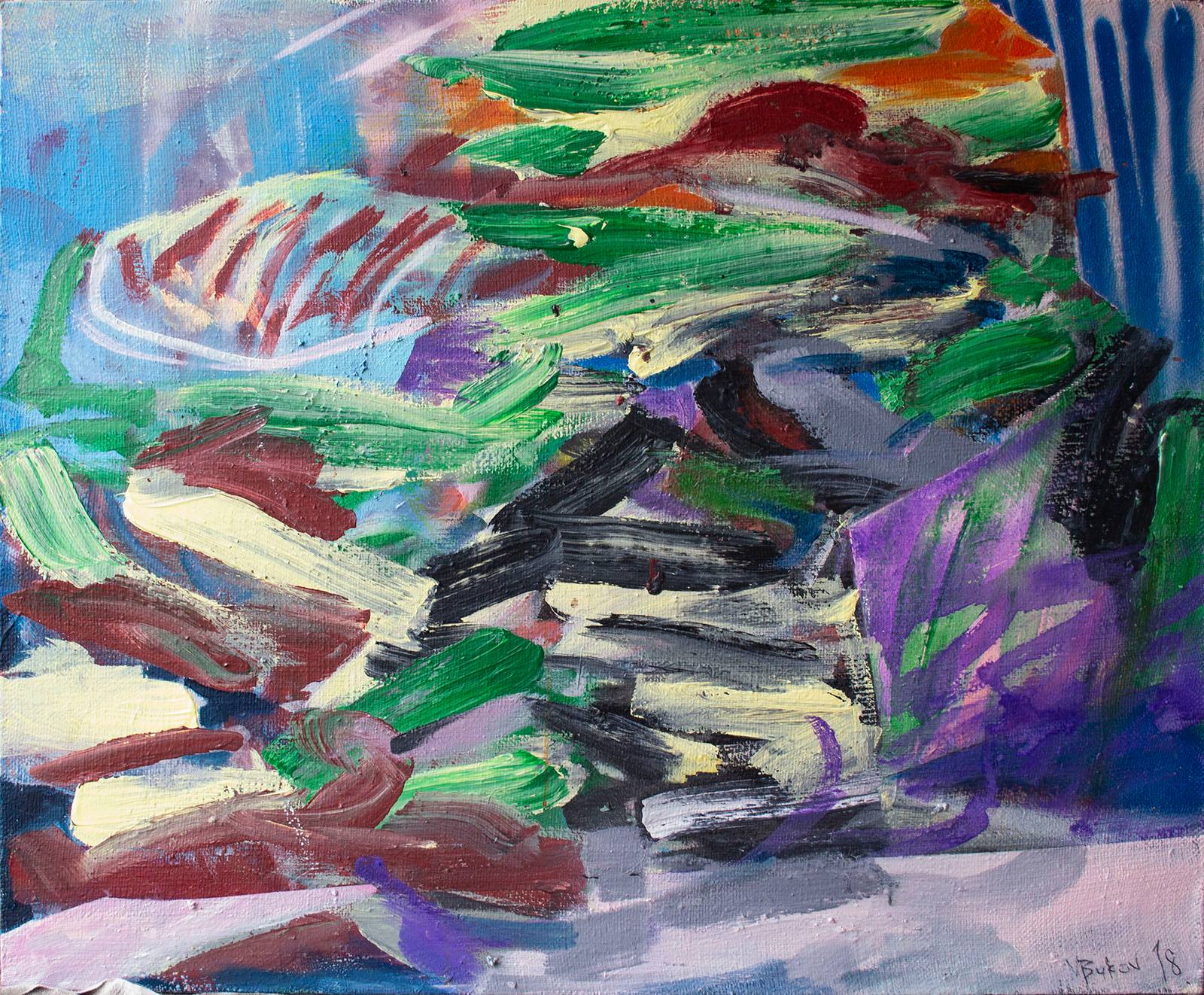 Aufenthalt(перебування) 120х100см полотно, акрил емаль